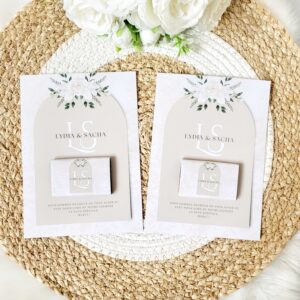 Carte de remerciements personnalisée avec petit chocolat