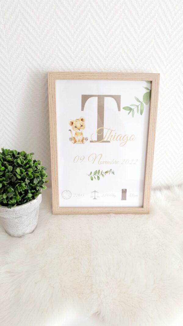 Affiche de naissance personnalisée
