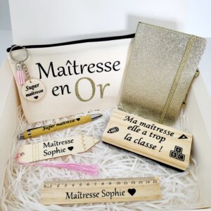 Coffret cadeau maîtresse/ maître/ atsem personnalisé