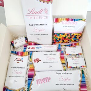 Box gourmande maîtresse/ maître/ atsem personnalisée